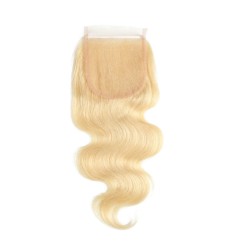 613# Free Part 4x4 Human Hair  Lace Closure Body Wave / Straight / Deep Wave