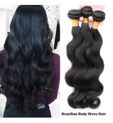 No Chemical processed Brazilian Body Wave Human Hair 3 Bundle Deals / 4 Bundle Deals