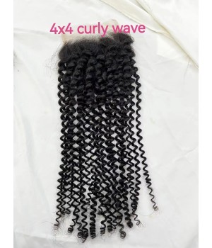 Human hair 4x4 Free Part Closure Loose Wave/ Curly Wave /Deep Wave/ Straight/ Body Wave Lace Closure  X01