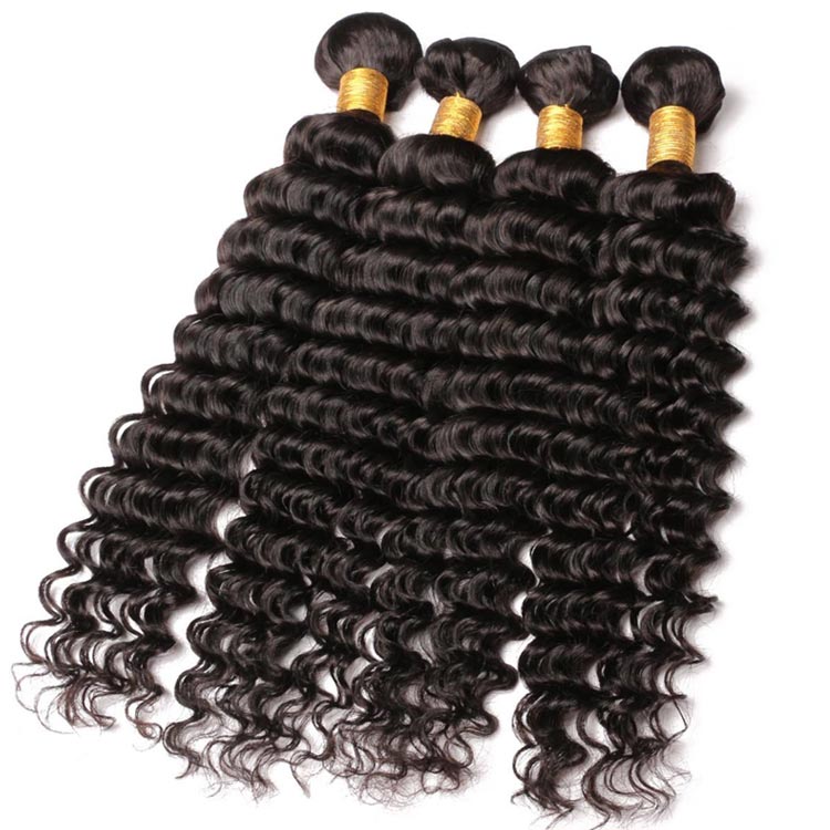 100 Virgin Malaysian Deep Wave Hair Weft for Black Women